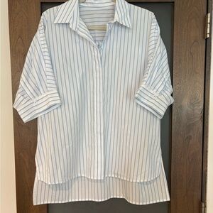 THEO Echo Back Button Shirt